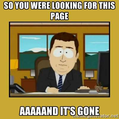 The page you were looking for is missing