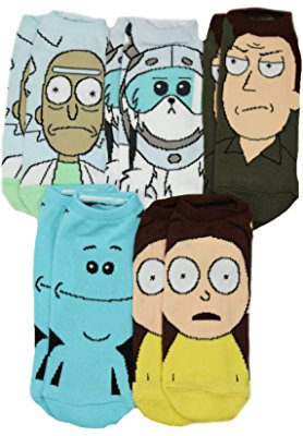 Rick and Morty Mr. Meseeks Snuffle 5 Pack Ankle Socks